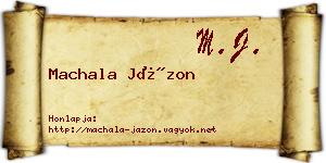 Machala Jázon névjegykártya